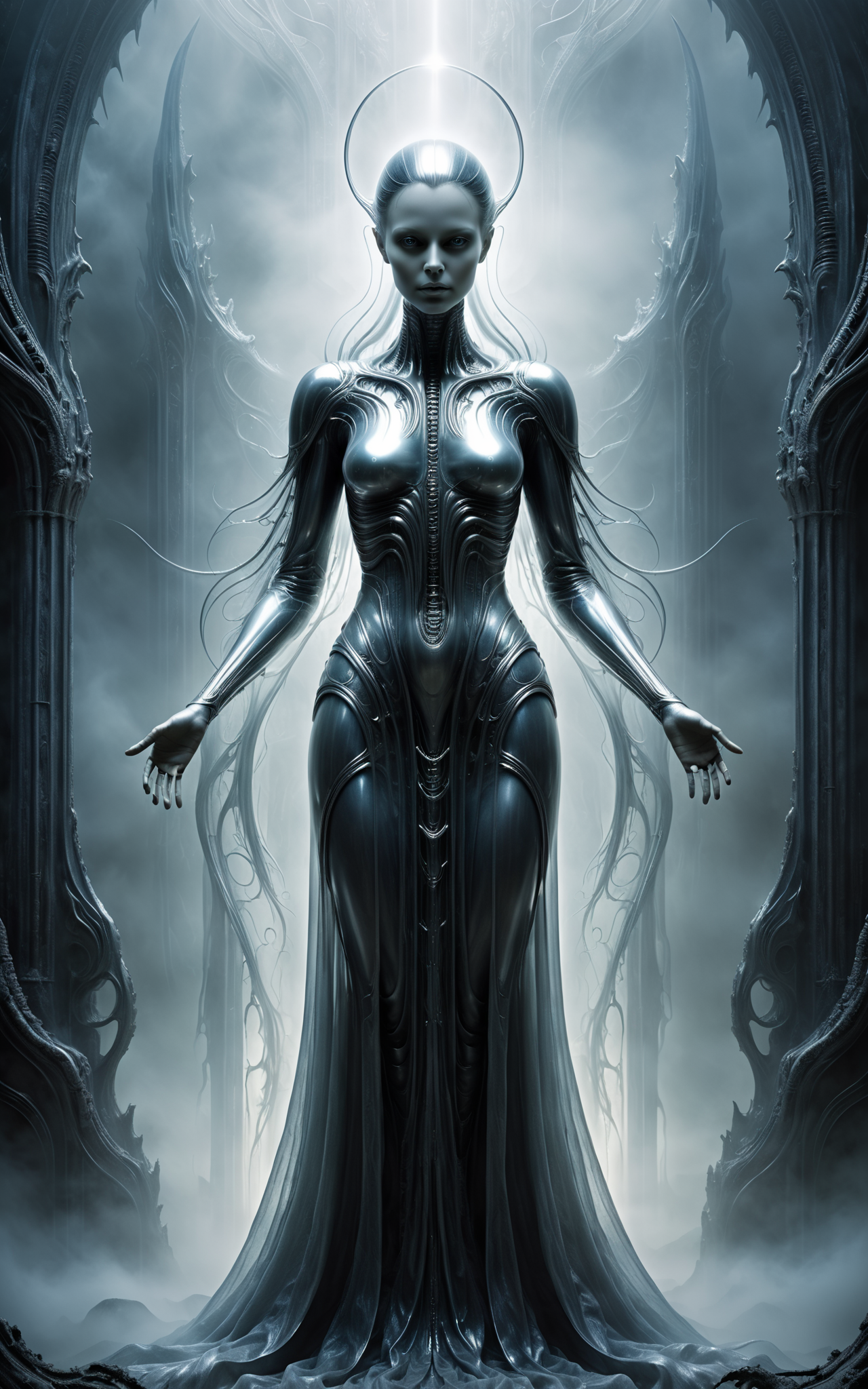 04503-4091732220-By h.r. Giger, A translucent female figure, angelic, appearing almost ghostly, whispy flowing arms, her form ethereal and bathed.png